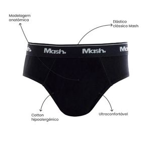 Cueca Mash Slip Algodão Infantil 193.01 Cinza Escuro