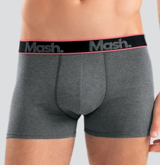 Cueca Boxer Mash Cotton 170.112 Cinza Escuro