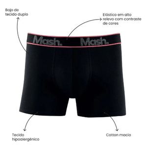 Cueca Boxer Mash Cotton 170.112 Preto