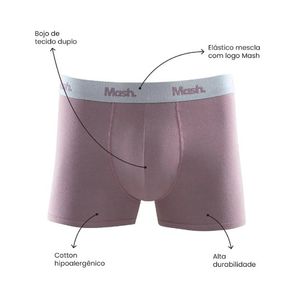 Cueca Boxer Mash Cotton 170.110 Rosa Escuro