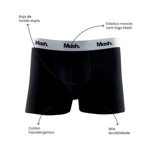 Cueca Boxer Mash Cotton 170.110 Preto