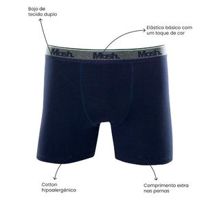 Cueca Boxer Mash Longa Cotton 170.46 Marinho
