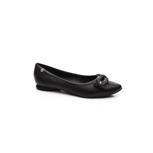 Sapatilha Bottero  Bico Fino Feminina Couro 360407 Preto