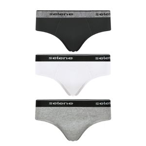 Kit Com 3 Cuecas Selene Slip Algodão Penteado 11900.001 Preto