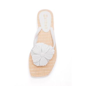 Chinelo Santinelli Rasteira Feminina Flor 1564-004 Branco
