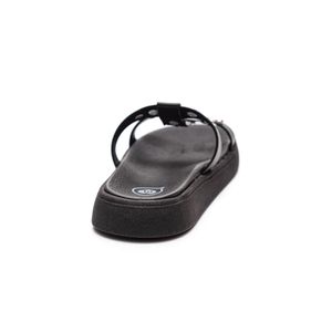 Chinelo Molekinha Rasteira Juvenil Menina Tiras 2358 Preto