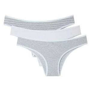 Kit De Calcinhas She Lingerie  Tanga Cotton  Feminina 3 Unidades 410.01 Branco