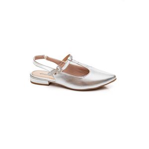 Sapatilha Mississipi Slingback Feminina Mb552-05 Prata
