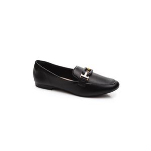 Sapato Sua Cia Loafer Feminino Bico Redondo Detalhe Bridão 8349.15703 Preto