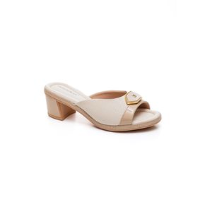 Tamanco Piccadilly Salto Médio Feminino Soft 566057 Off-White