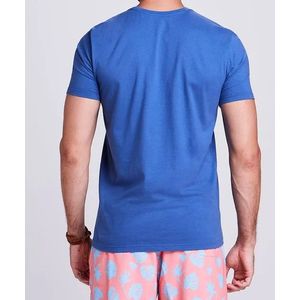Camiseta Manga Curta Docthos Malha Basica Slim 119092 Azul