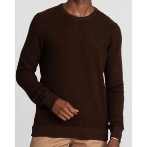 Suéter Docthos Gola Redonda Masculino Texturizada 638 766947 Marrom