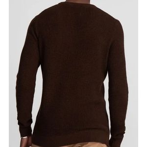 Suéter Docthos Gola Redonda Masculino Texturizada 638 766947 Marrom