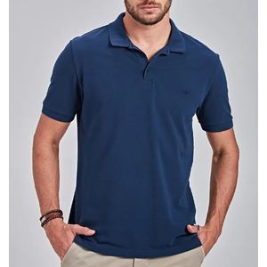 Polo Docthos Manga Curta Masculina Slim Piquet Silk 640 119084 Marinho