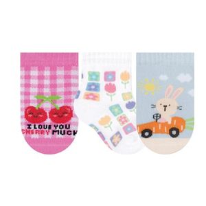 Kit 3 Meias Recém-Nascido Selene Blister Meninas 1030.998 Sortido