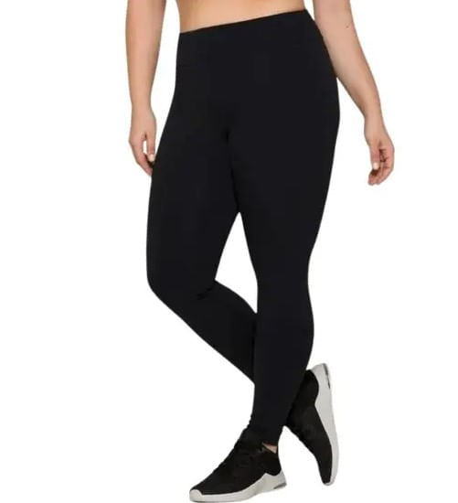 Calça Legging Selene Plus Size 24935.001 Poliamida Preto