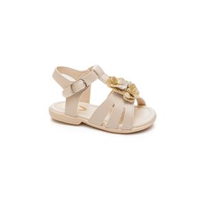 Sandália Doce Pe Rasteira Infantil Menina Brilho 1066-182 Off-White