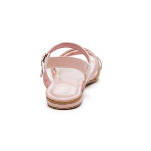Sandália Doce Pe Rasteira Infantil Menina Brilho 28010 Rosa