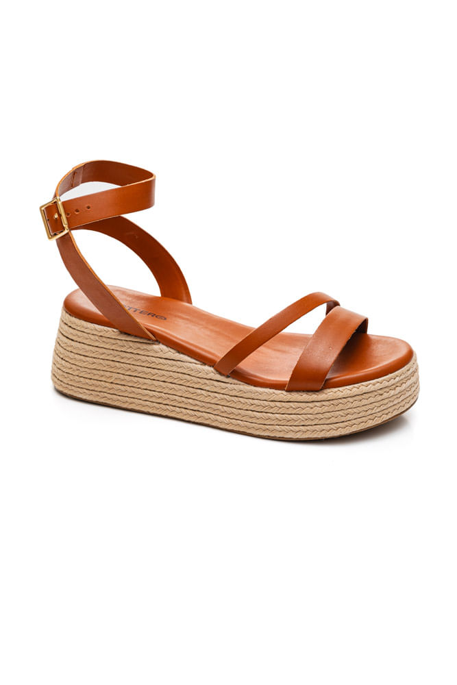 Anabela Couro Bottero Sandalia Bottero Anabela Corda Sandalia