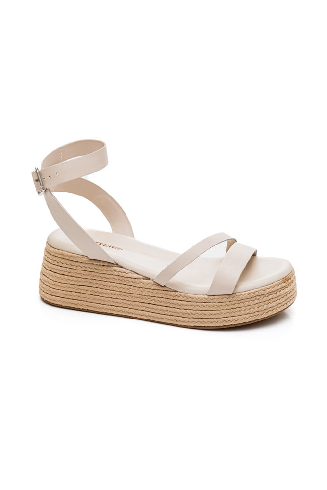 Sandália Espadrille Sandalia Bottero Branca Bottero Anabela