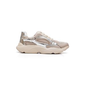 Tênis Vizzano Casual Feminino  Chunky Sneaker Metal 1440.100. Off-White