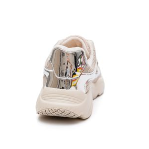 Tênis Vizzano Casual Feminino  Chunky Sneaker Metal 1440.100. Off-White
