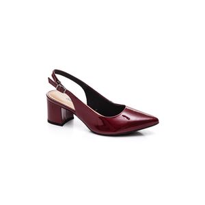 Sapato Dakota Scarpin Feminino Salto Baixo Verniz Da451-05 Bordo