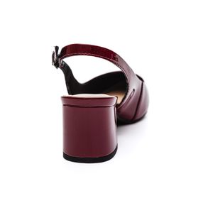 Sapato Dakota Scarpin Feminino Salto Baixo Verniz Da451-05 Bordo