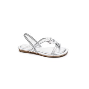 Sandália Pink Cats Juvenil Menina Rasteirinha V4461-5 Prata
