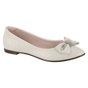 Sapatilha Moleca Casual Feminina Laço 5635 Off-White