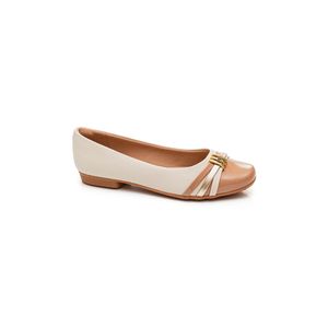 Sapatilha Piccadilly Clássica Feminina Napa Pontilhada 250233 Off-White
