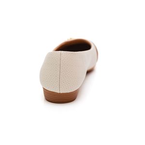 Sapatilha Piccadilly Clássica Feminina Napa Pontilhada 250233 Off-White