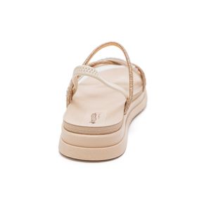 Sandália Mississipi Papete Feminina Brilho  Mb302-01 Off-White