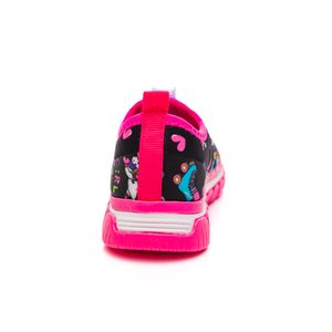 Tênis Novopé Infantil Menina Be Free Unicórnio 99001016 Preto