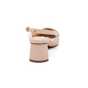 Sapato Bebecê  Scarpin Feminino  Salto Geométrico T3818-522 Off-White