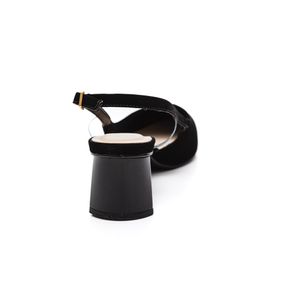 Sapato Bebecê  Scarpin Feminino  Salto Geométrico T3818-522 Preto