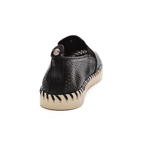 Tênis Bottero Fácil De Calçar Feminino Twister Couro 354337 Preto
