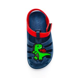 Sandália Lue Lua Babuche Infantil Menino Velcro 129516-350 Marinho