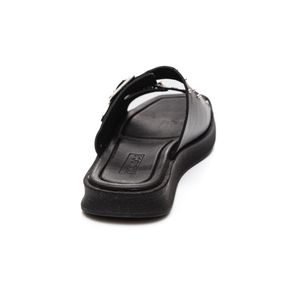 Chinelo Moleca  Slide Feminino Flat  Fivelas 5506.101 Preto