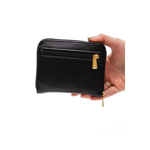 Carteira Linea Bella Compacta Feminina Em Couro Soft 200325 Preto