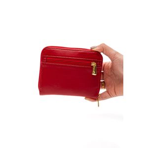 Carteira Linea Bella Compacta Feminina Em Couro Soft 200325 Vermelho