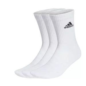 Kit De Meia Adidas Amortecidas Cano Alto 3 Pares Masculina Ht3446 Branco