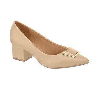 Sapato Vizzano Salto Baixo Feminino 1220.364 Bege