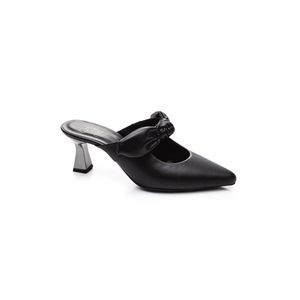 Tamanco Chá De Mel Bico Fino Feminino 131-631 Preto