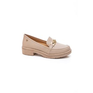 Sapato Mississipi Mocassim  Feminino  Detalhe Dourado Mi887-02 Bege
