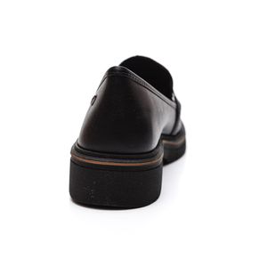 Sapato Mississipi Mocassim  Feminino  Detalhe Prata Mi887-04 Preto