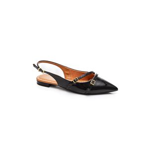 Sapatilha Vizzano Slingback Feminina Verniz 1206.296 Preto