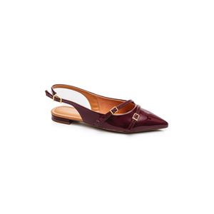 Sapatilha Vizzano Slingback Feminina Verniz 1206.296 Vinho
