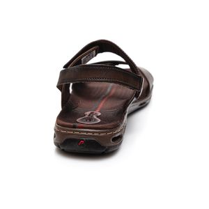 Sandália Pegada Masculina Em Couro Plus Size 530645-03 Marrom