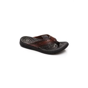 Chinelo Pegada Anilina Masculino Couro 134202-01 Marrom